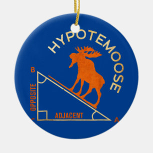 Hypotemoose Funny Mathematics Nerds Math Teacher Ceramic Tree Decoration