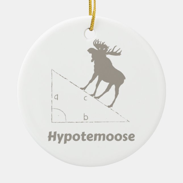 Hypotemoose Math Geek Ceramic Tree Decoration (Front)