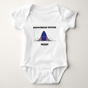 Hypothesis Tester Inside (Bell Curve Humour) Baby Bodysuit