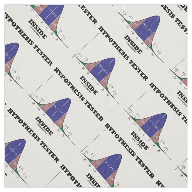 Hypothesis Tester Inside Stats Humour Fabric (Swatch)