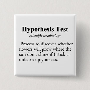 Hypothesis Testing Definition 15 Cm Square Badge