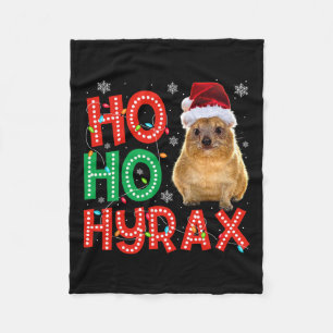 Hyraxmas Christmas Funny Cute Xmas Pajama Hyrax Fleece Blanket