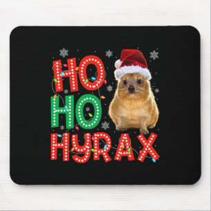Hyraxmas Christmas Funny Cute Xmas Pajama Hyrax Mouse Mat
