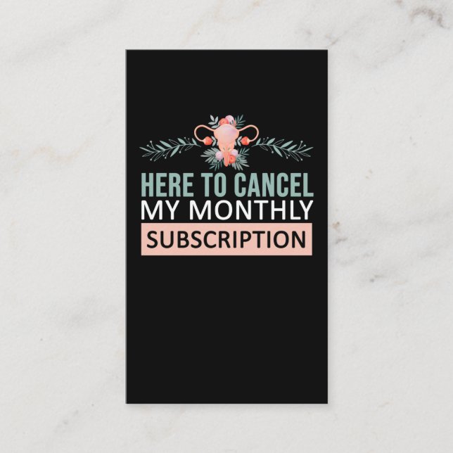 Hysterectomy Awareness Flowers Uterus Removal Business Card (Front)