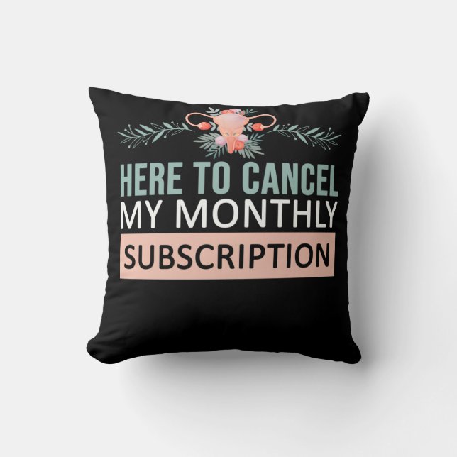 Hysterectomy Awareness Flowers Uterus Removal Cushion (Front)