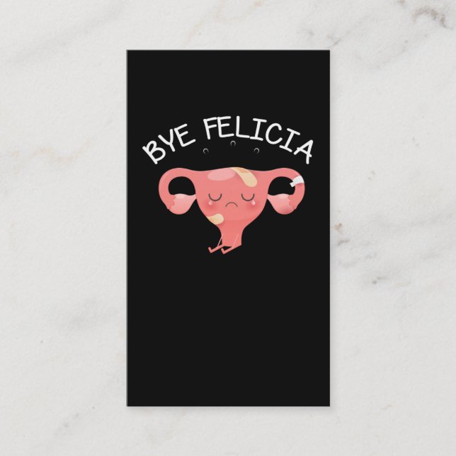 Hysterectomy Awareness Uterus Removal Business Card (Front)