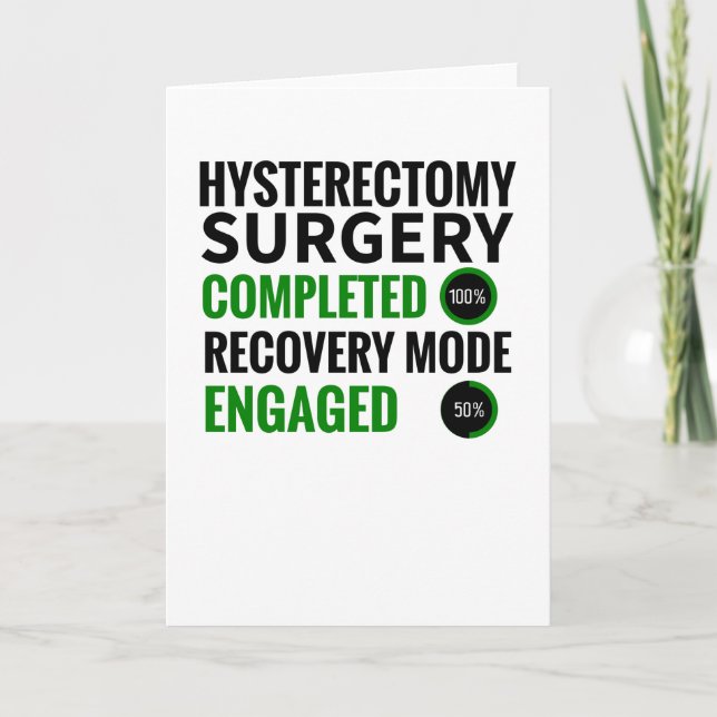 Hysterectomy Recovery | Uterus Removal Surgery Card (Front)