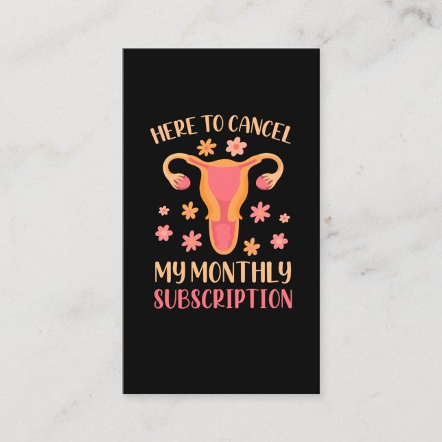 Hysterectomy Support Uterus Removal Survivor Business Card (Front)