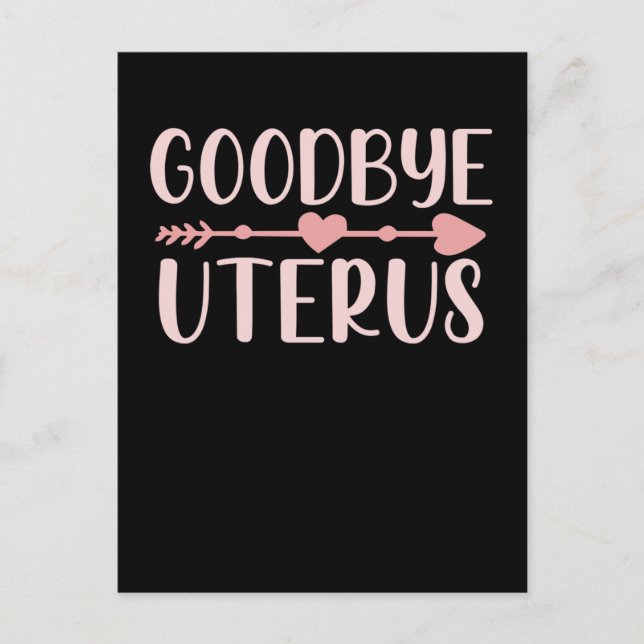Hysterectomy Surgery Support Uterus Removal Postcard (Front)