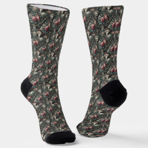 Hysteria Hides in the Blooms – Gothic Delirium Socks
