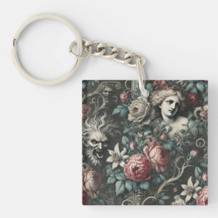 Hysteria Hides in the Blooms – Gothic Victorian Key Ring