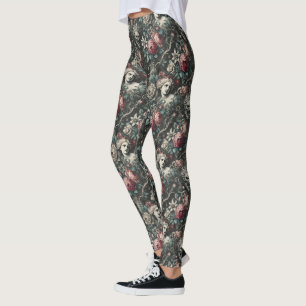 Hysteria Hides in the Blooms – Gothic Victorian  Leggings