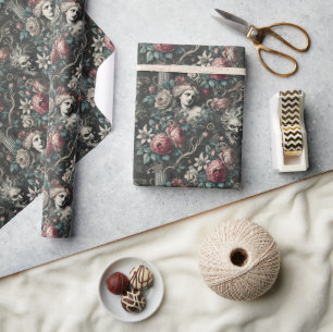 Hysteria Hides in the Blooms – Gothic Victorian  Wrapping Paper