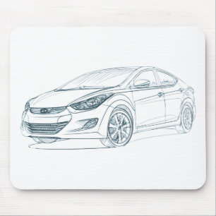 Hyu Elantra 2011 Mouse Mat