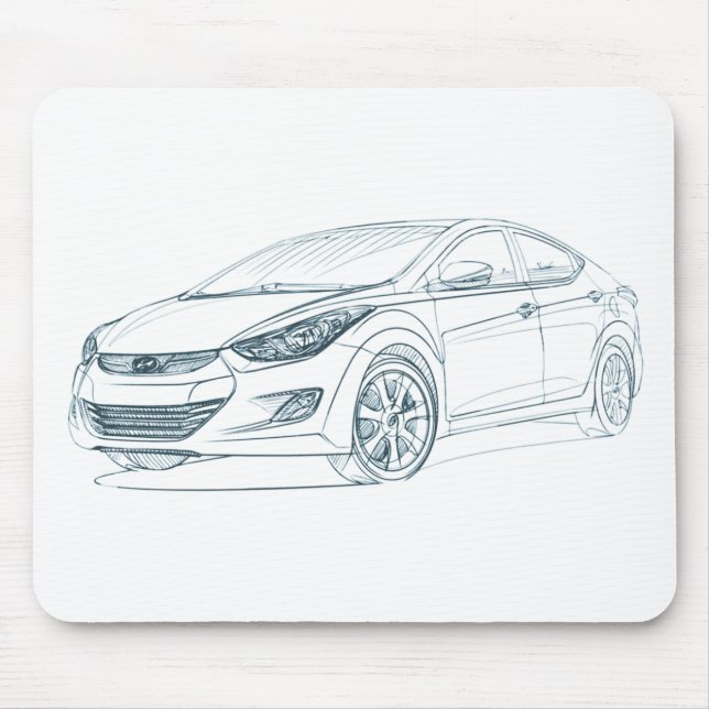 Hyu Elantra 2011 Mouse Mat (Front)