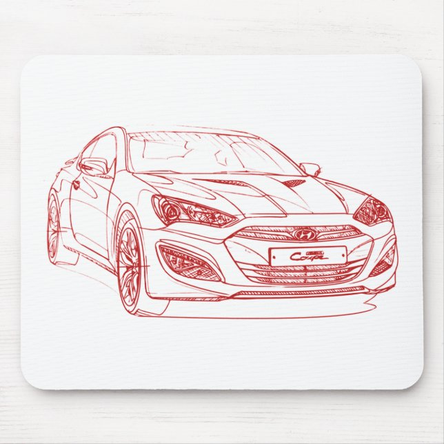 Hyu Genesis Coupe 2013 Mouse Mat (Front)