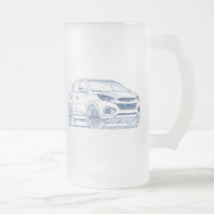 Hyu IX35 2011 Frosted Glass Beer Mug