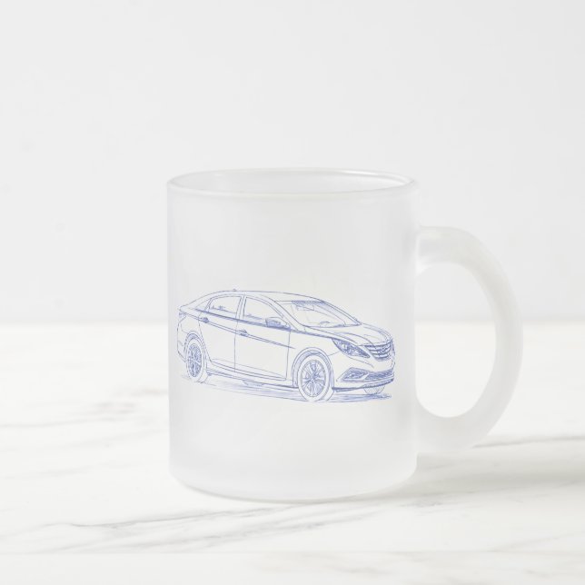 Hyu Sonata 2011 Frosted Glass Coffee Mug (Right)