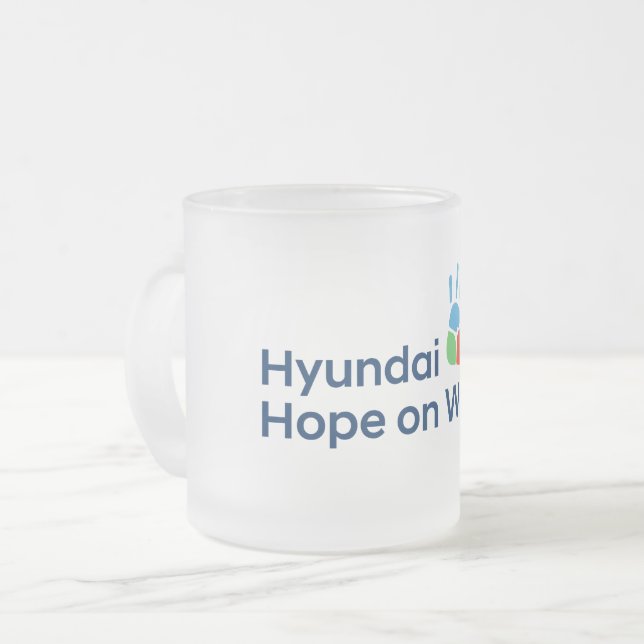 Hyundai Hope on Wheels Frosted Coffee Mug (Front Left)