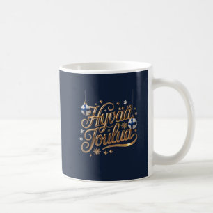 Hyvää Joulua Finnish Gold Christmas Mug