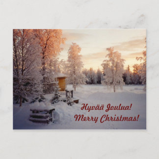 Hyvää Joulua! Merry Christmas! Holiday Postcard