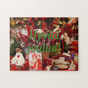 Hyvää joulua! Merry Christmas in Finnish gf Jigsaw Puzzle
