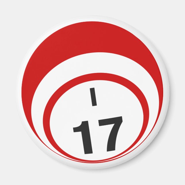 I17 bingo ball fridge magnet (Front)