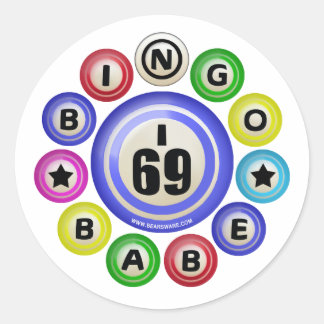 I69 Bingo Babe Classic Round Sticker