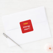 i7 - Allergy Alert - FISH. Square Sticker (Envelope)