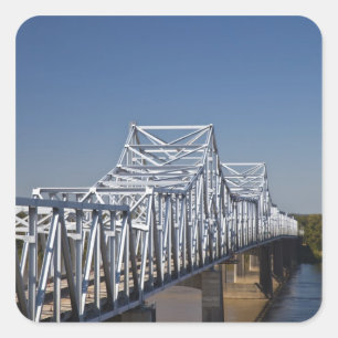 I-20 Highway bridge across Mississippi River, Square Sticker
