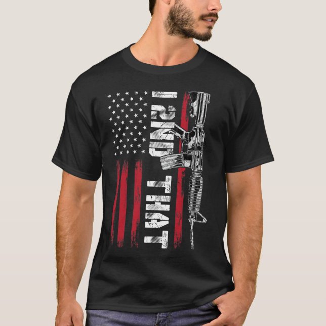 I 2nd That Second Amendment Pro Gun American Flag T-Shirt (Front)