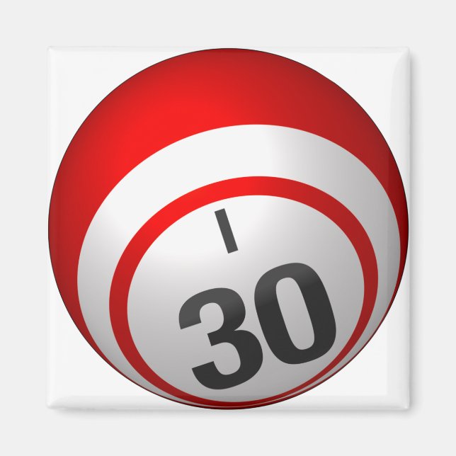 I 30 bingo ball magnet (Front)