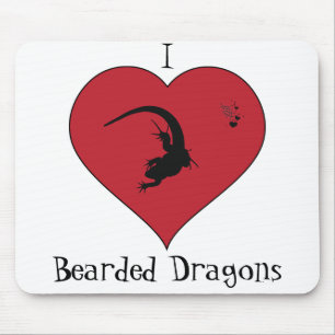 I <3 Bearded Dragons Mouse Mat