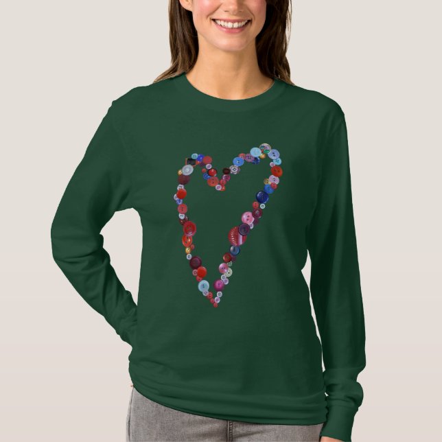 I <3 Buttons! T-Shirt (Front)