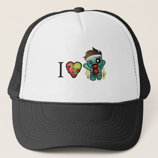 I <3 Cardio-Zombies Are Everywhere! Trucker Hat (Front)