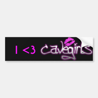 I <3 Cavegirls Bumper Sticker