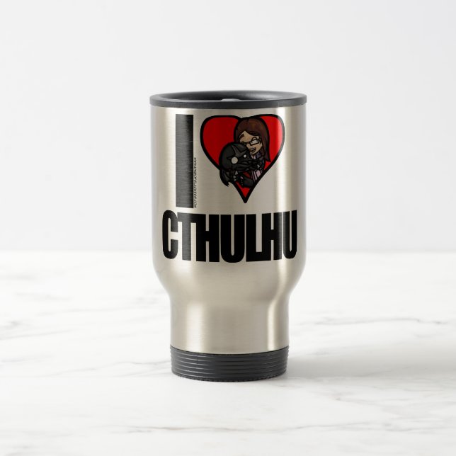 I <3 Cthulhu Travel Mug (Center)