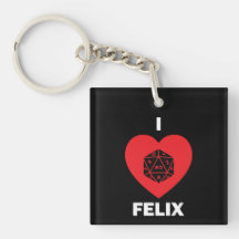 I <3 Felix Keychain (dark)