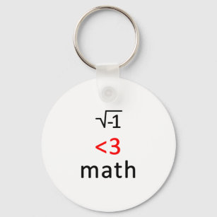 I <3 math! key ring