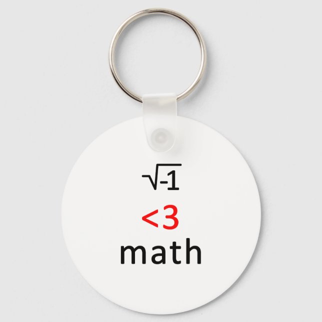 I <3 math! key ring (Front)