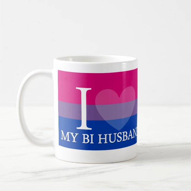 I <3 My Bi Husband Coffee Mug (Left)