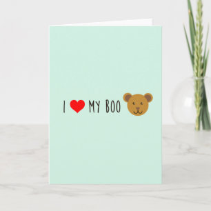 I <3 My Boo Bear Greeting Card