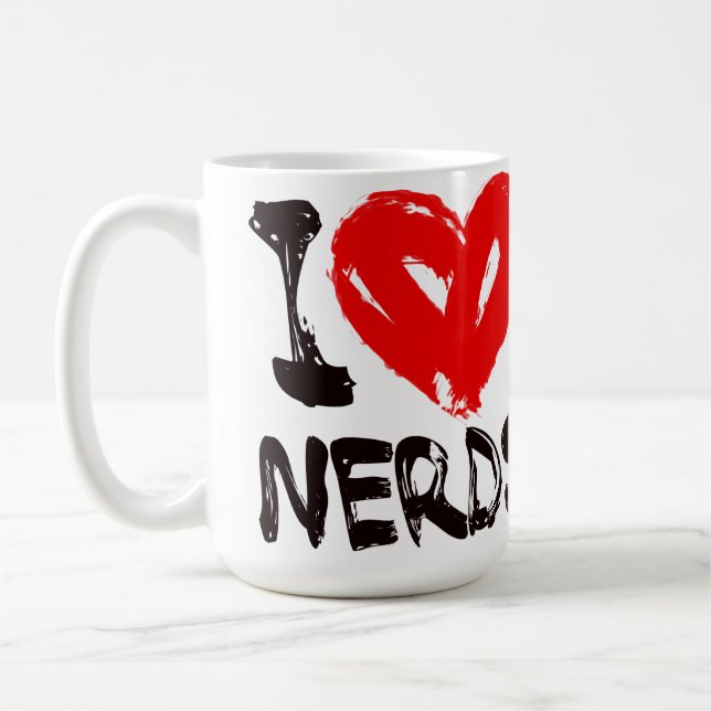 i <3 NERDS mug (Left)