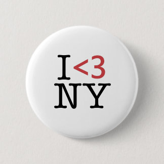I <3 NY 6 CM ROUND BADGE