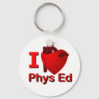 I <3 Phys Ed Key Ring