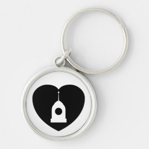 I <3 Servos! keychain in black