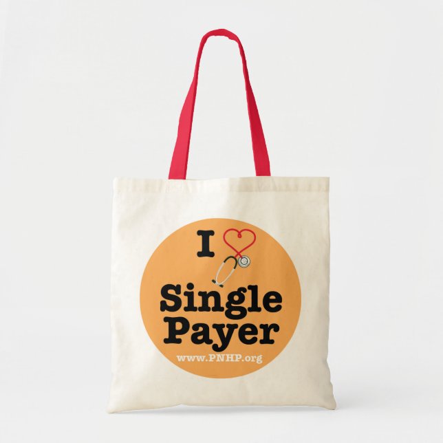 I <3 Single Payer Tote Bag (Front)