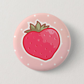 I <3 Strawberry 6 Cm Round Badge