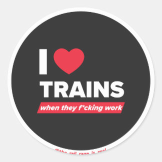 I <3 trains - sticker