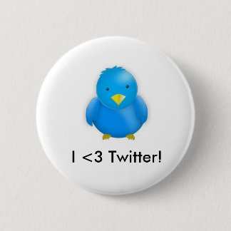 I <3 Twitter!_Button 6 Cm Round Badge